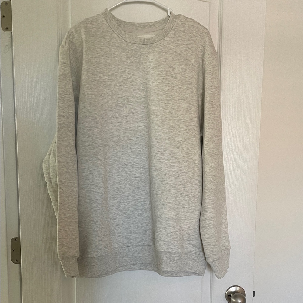PACSUN Light Gray and White Sweatshirt